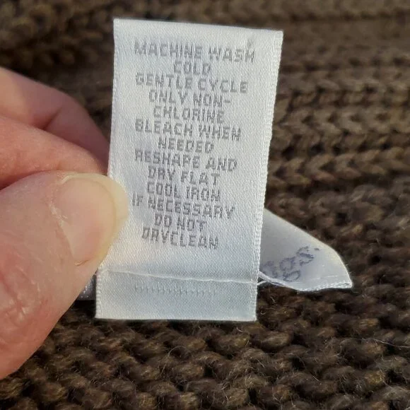 Soft Surroundings Women Cardigan Sweater M Brown Wool Blend Quiet Luxury Elegant - Picture 5 of 11